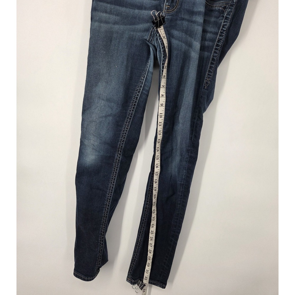Rock Revival Alivia Womens 30 Jeans Low Rise Skinny Country Blue 30x32 Cowgirl - Picture 4 of 14
